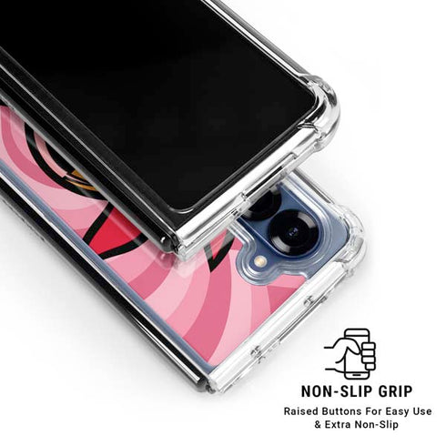 Cartoon Network Powerpuff Girls Blossom Pink Hearts Galaxy Z Fold6 Clear Case